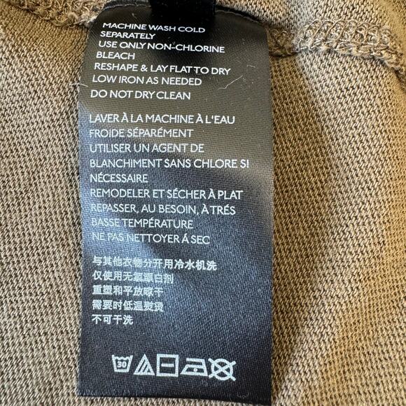 FREE PEOPLE We The Free Cotton Henley Top Women's Size S Military Khaki Green - Picture 13 of 14